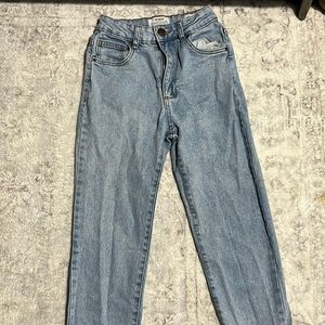 mom blue stretch jeans